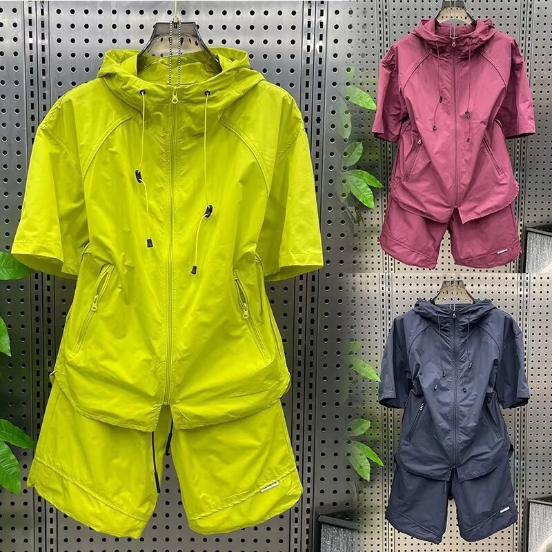 Outdoor Sports Outfit - Men Summer Thin Outdoor Hooded Quick