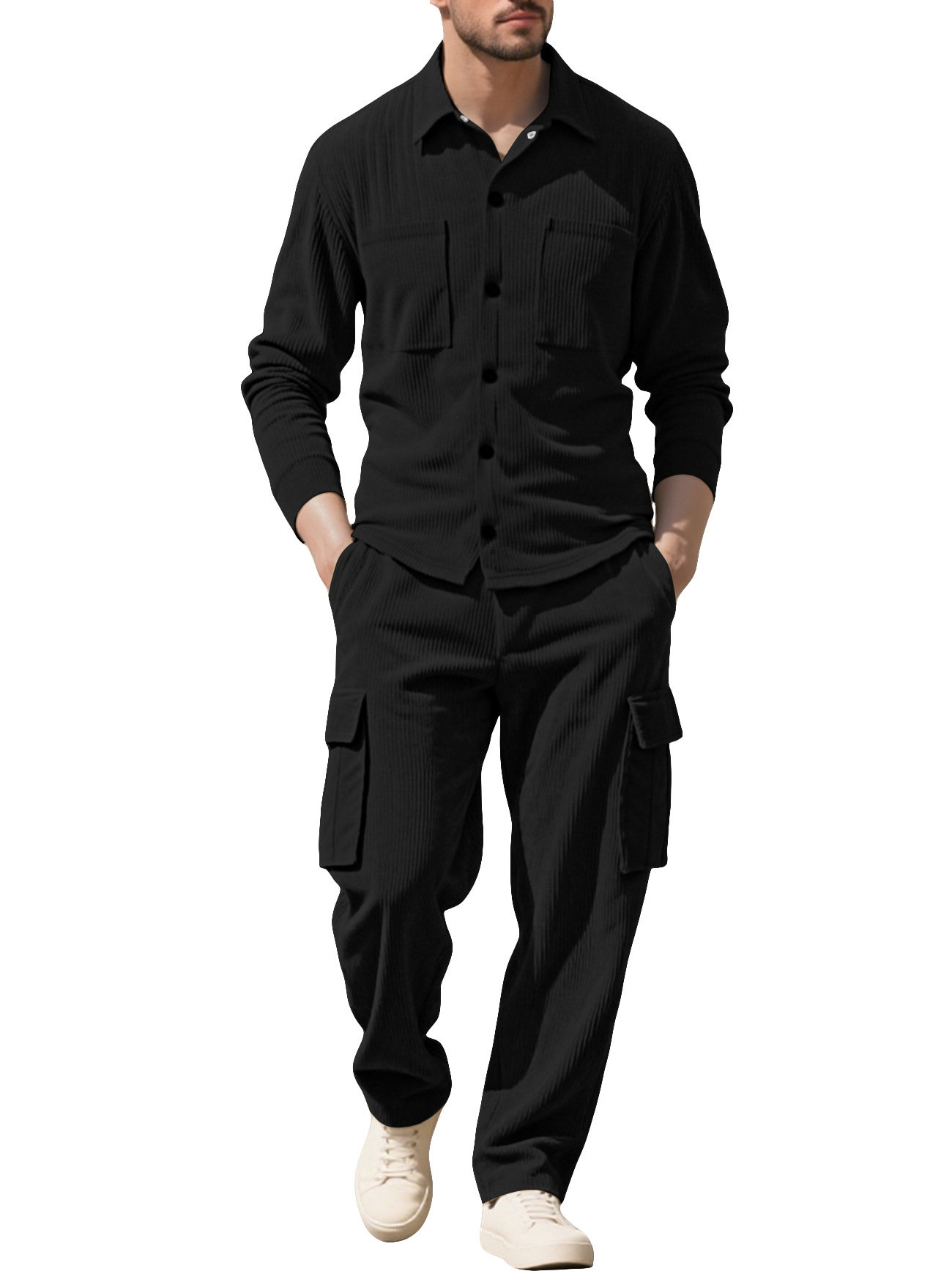 Men's Tracksuit Corduroy Workw - Outdoor Sports Outfit review and price