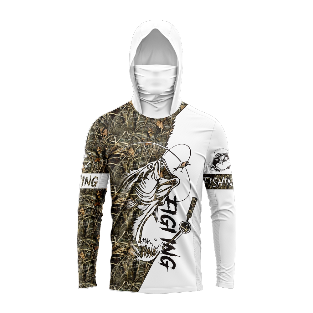 Men Bass Fish Print Fishing Ho - Outdoor Sports review and price
