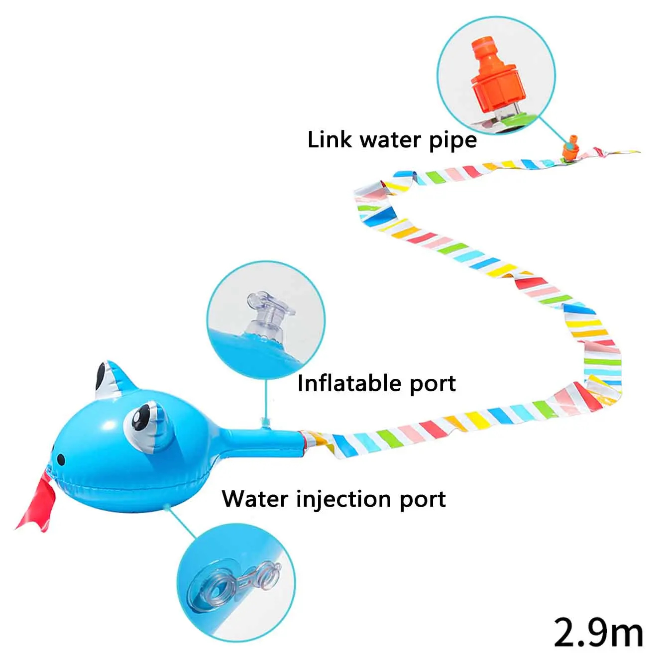 Inflatable Water Spray Snake T - Outdoor Sport Games review and price