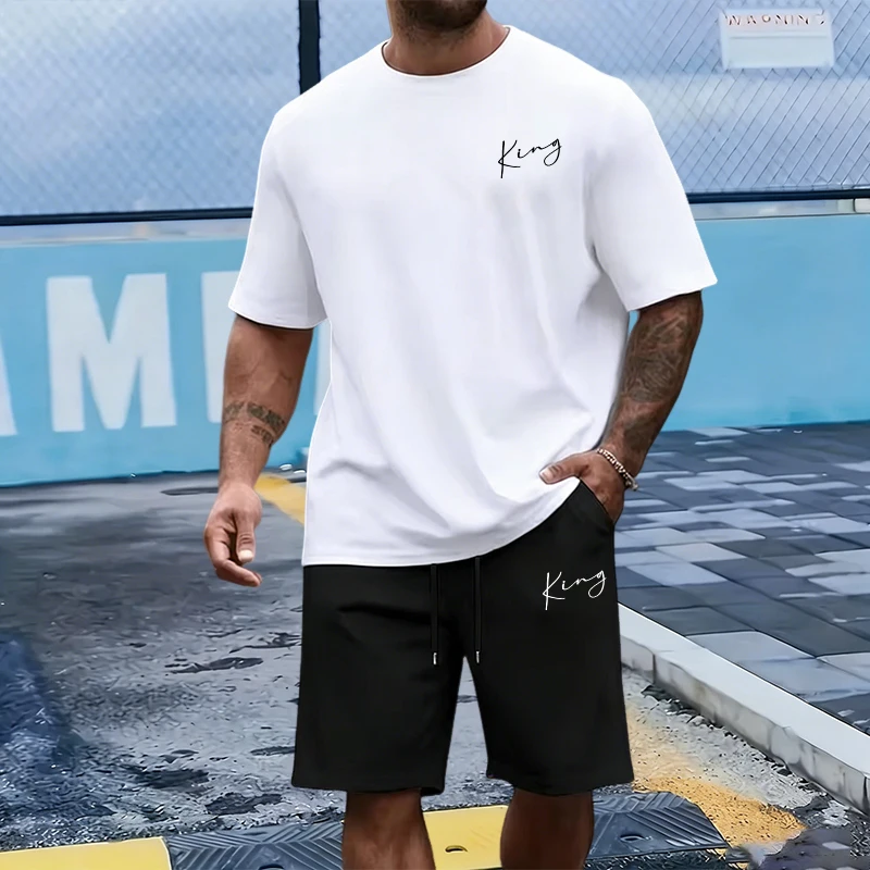 King Letter Men's Set Cotton T - Outdoor Sports Outfit review and price
